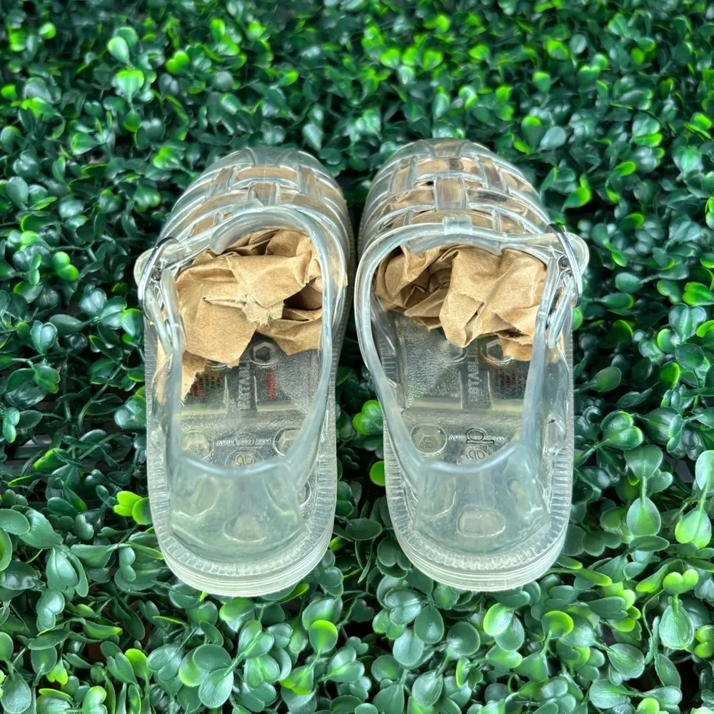 GAP CLEAR JELLY SANDALS CLASSIC FISHERMAN STYLE SIZE 7 TODDLER